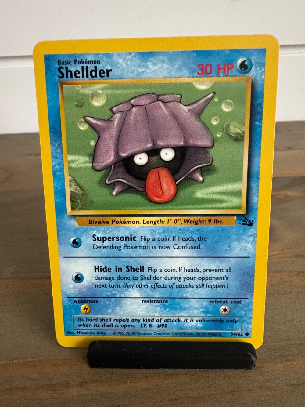 PokΓ©mon | Fossil #54/62: Shellder (1999) - Vintage Collectible Trading Card